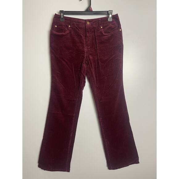 TAG Pants - Curations Corduroy Bootcut Casual Pant Burgundy Pants Slimming Size 8 Petite